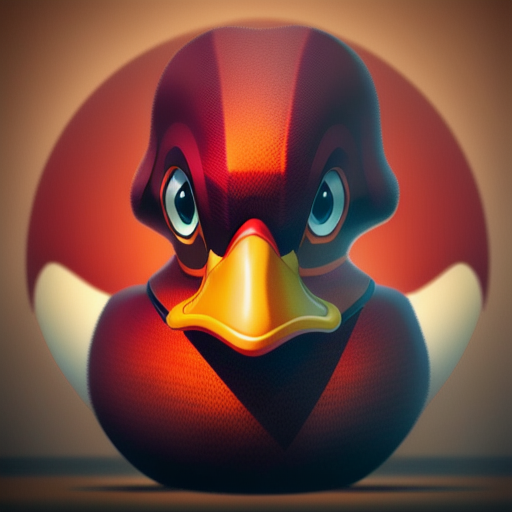 duck #738 | A gentle pensive red blend of duck, duck and __ducks/alternatives__ dressed like a pilot, sci-fi, science fiction, cyberpunk, matte, Ross Tran, Seth MacFarlane, ferocious head, angry eyes