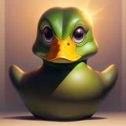 duck #819 | A charming pensive green blend of duck and alien duck dressed like a terrorist, from an adventure movie, shiny, Brian Despain, J. G. Quintel, cosmic energy, colorful, painting burst