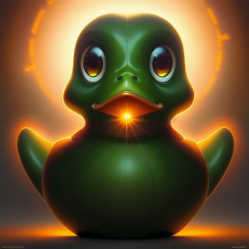 duck #869 | A futuristic sad green blend of duck and statue dressed like a monk, from an adventure movie, shiny, Loish, Rose O’Neill, cosmic energy, colorful, painting burst, symmetrical face