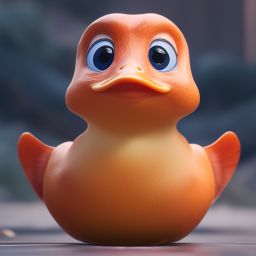 duck #575 | An adorable baby duckling dressed as a superhero, complete with a cape and a mask, ready to save the day, standing proudly on a skyscraper rooftop, overlooking a bustling city