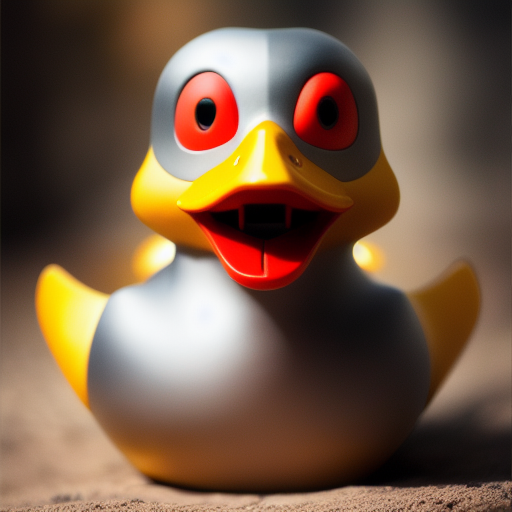 duck #375 | A ferocious duck warrior, in armor, battle, angry