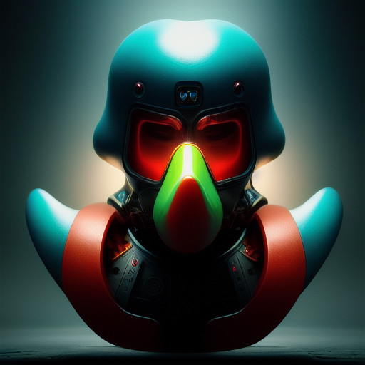 duck #483 | A picture of arnold schwarzenegger as a blend of bird and rubber duckie with a beak, rubber toy, plastic toy, very cute, professional, majestic, 3d render, cgi, cosmic energy, colorful