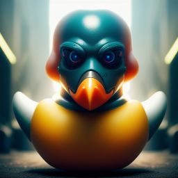 duck #487 | A picture of arnold schwarzenegger as a blend of bird and rubber duckie with a beak, rubber toy, plastic toy, very cute, professional, majestic, 3d render, cgi, cosmic energy, colorful