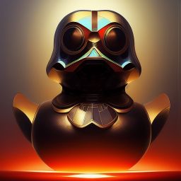 duck #202 | Photo of a blend of droid and rubber ducky, cosmic energy, colorful, painting burst, dramatic lighting, tone mapped, intricate, elegant, highly detailed, digital painting, artstation, concept art