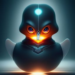 duck #460 | Cute little blend of cyborg, duckling and duckie, toy, very cute, professional, majestic, 3d render, cgi, cosmic energy, colorful, painting burst, beautiful face, symmetrical face, dramatic lighting