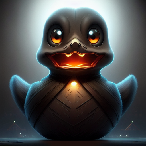 duck #841 | A open curious black blend of duck and ghost dressed like a hikikomori, from an action movie, stone-like, Dan Mumford, Louis Glackens, cyberpunk cyborg, sci - fi