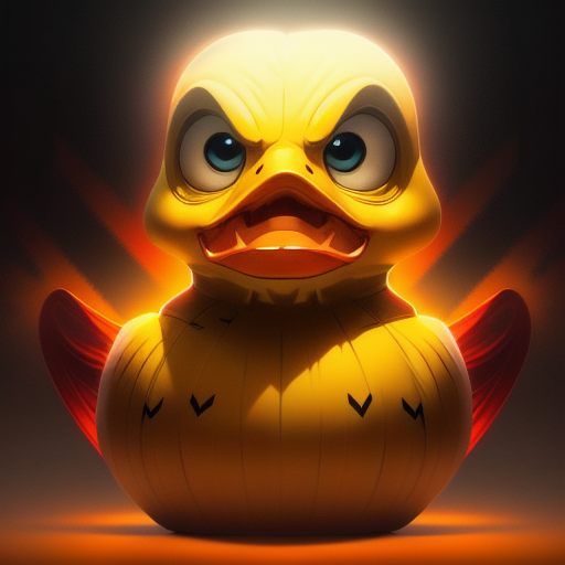 duck #920 | A hostile angry yellow blend of duck and zombie dressed like a superhero, sci-fi, science fiction, cyberpunk, spikey, Ross Tran, J. G. Quintel, masterpiece, colorful, painting burst