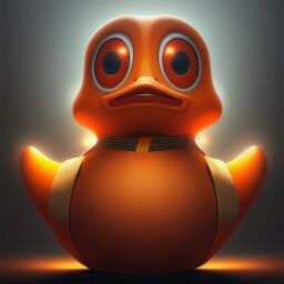 duck #757 | A crazy fearful orange blend of duck and robot dressed like a martial artist, fantasy movie setting, lotr, translucent, Charles Csuri, Nick Park, cyberpunk cyborg, sci - fi