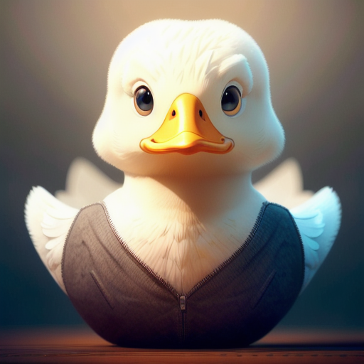 duck #788 | A fierce confident white blend of duck and bird dressed like a engineer, horror movie style, wooden, Anna Dittmann, Josh Bayer, cyberpunk cyborg, sci - fi