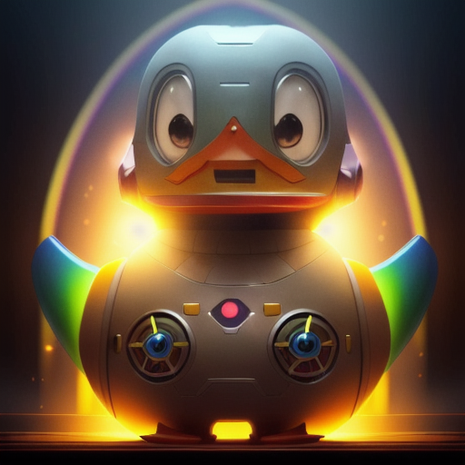 duck #893 | A simple curious rainbow blend of duck and robot dressed like a spy, fantasy movie setting, lotr, scaled, Anato Finnstark, Richard Williams, masterpiece, colorful, painting burst, dramatic lighting