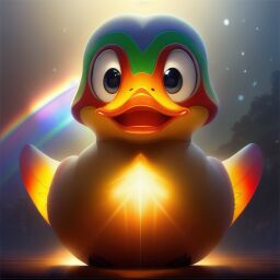 duck #961 | A energetic pensive rainbow blend of duck and fairy dressed like a judge, from an action movie, scaled, Dan Mumford, Dav Pilkey, professional majestic oil painting by Ed Blinkey,Atey Ghailan