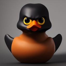 duck #410 | A angry looking blend of bird and rubber duck, large eyes, menacing look, professional majestic oil painting, 3d render, cgi