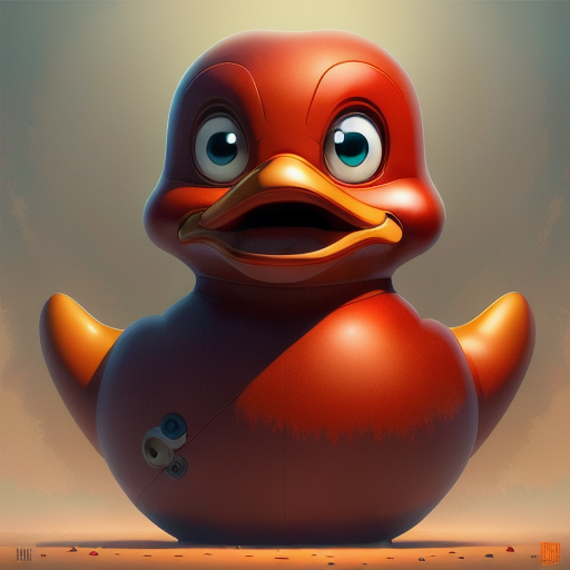 duck #861 | A goofy joyful red blend of duck and statue dressed like a idol, sci-fi, science fiction, cyberpunk, scaled, Peter Mohrbacher, Winsor McCay, ferocious head, angry eyes, football team emblem logo