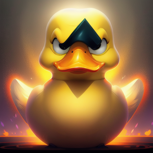 duck #890 | A elegant confident yellow blend of duck and alien duck dressed like a superhero, from an action movie, rough, Christian Schloe, Doug TenNapel, masterpiece, colorful, painting burst