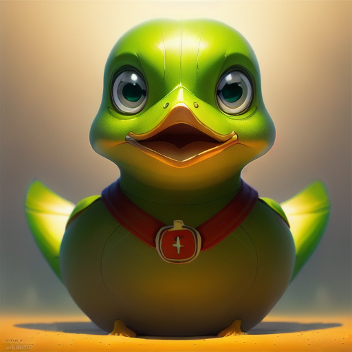 duck #897 | A simple joyful green blend of duck and fairy dressed like a lifeguard, from an adventure movie, stone-like, TheOdd1sOut, Winsor McCay, masterpiece, colorful, painting burst, dramatic lighting