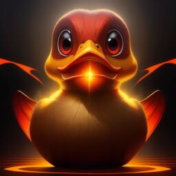 duck #928 | A rustic angry orange blend of duck and duck dressed like a chemist, from an action movie, stone-like, Bastien Lecouffe Deharme, Alex Hirsch, professional majestic oil painting by Ed Blinkey