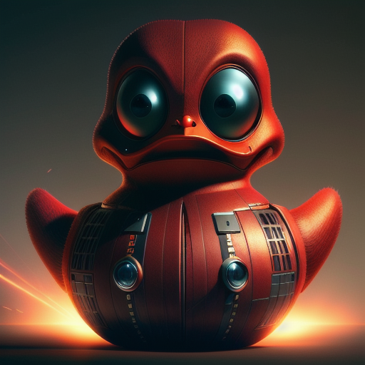 duck #846 | A rustic disgusted red blend of duck and alien dressed like a spy, fantasy movie setting, lotr, wooden, Antoine Collignon, David Revoy, cyberpunk cyborg, sci - fi