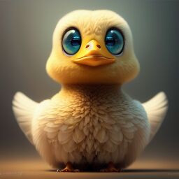 duck #655 | 3d fluffy a cute brown duck, strong colors, perfect beak, colorful, soft smooth lighting , 3d fluffy, closeup cute and adorable, cute big circular reflective eyes, long fuzzy fur, Pixar render