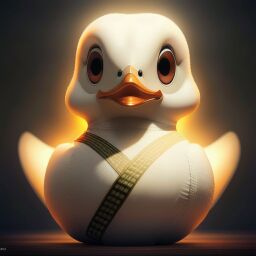 duck #805 | A vintage disgusted white blend of duck and alien dressed like a martial artist, fantasy movie setting, lotr, scaled, Alexander Jansson, Richard Williams, cyberpunk cyborg, sci - fi