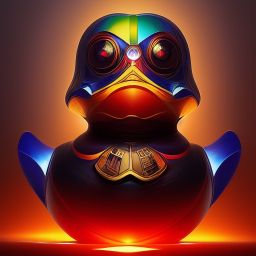 duck #193 | Photo of a blend of droid and rubber ducky, cosmic energy, colorful, painting burst, dramatic lighting, tone mapped, intricate, elegant, highly detailed, digital painting, artstation, concept art