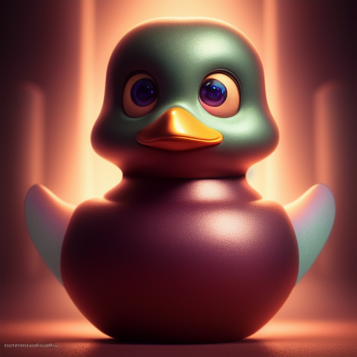 duck #467 | Cute little blend of cyborg, duckling and duckie, toy, very cute, professional, majestic, 3d render, cgi, cosmic energy, colorful, painting burst, beautiful face, symmetrical face, dramatic lighting