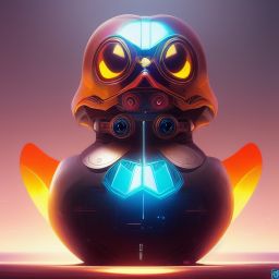 duck #215 | Photo of a blend of droid and rubber ducky, cosmic energy, colorful, painting burst, dramatic lighting, tone mapped, intricate, elegant, highly detailed, digital painting, artstation, concept art