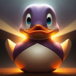 duck #804 | A friendly sad purple blend of duck and duckie dressed like a monk, fantasy movie setting, lotr, spikey, Michael Vincent Manalo, Osamu Tezuka, professional majestic oil painting by Ed Blinkey