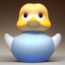 duck #622 | Adorable rubber ducky, symmetrcial, front view, 3d fluffy, closeup cute and adorable, cute big circular reflective eyes, 3d character, animated movie character, render, cinematic smooth