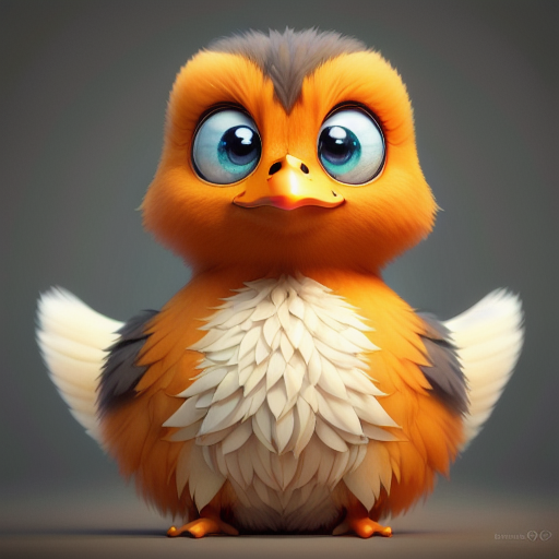 duck #711 | 3d fluffy a cute multicolored duck, strong colors, perfect beak, colorful, big eyes, tiny toy, animated movie character, soft smooth lighting , 3d fluffy, closeup cute and adorable