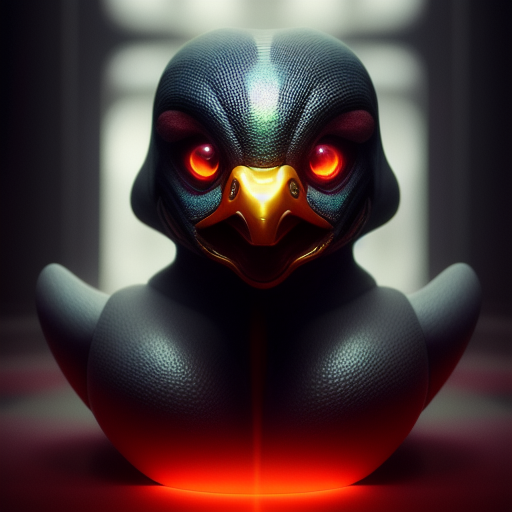 duck #471 | Blend of predator and duckling, toy, very cute, professional, majestic, 3d render, cgi, cosmic energy, colorful, painting burst, beautiful face, symmetrical face, dramatic lighting, tone mapped