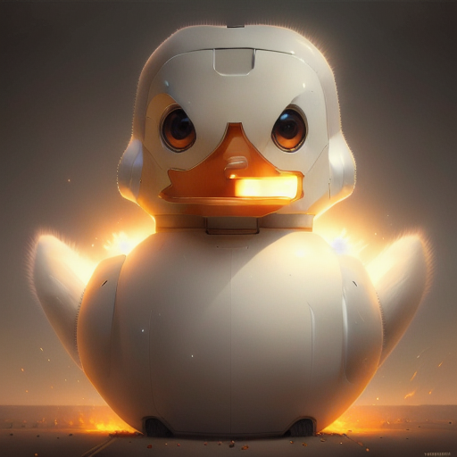 duck #751 | A extravagant pensive white blend of duck and robot dressed like a merchant, from an action movie, scaled, Shigeru Miyamoto, Thomas Nast, masterpiece, colorful, painting burst, dramatic lighting