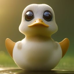 duck #566 | Duckling, 3d fluffy, closeup cute and adorable, cute big circular reflective eyes, long fuzzy fur, Pixar render, unreal engine cinematic smooth, intricate detail, cinematic