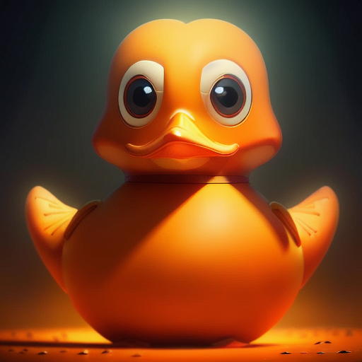 duck #799 | A futuristic disgusted orange blend of duck and rubber duck dressed like a priest, horror movie style, smooth, David Revoy, Alex Hirsch, 3d fluffy, closeup cute and adorable