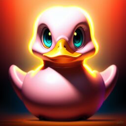 duck #741 | A pessimistic surprised orange blend of duck and rubber duck dressed like a chef, sci-fi, science fiction, cyberpunk, stone-like, Antoine Collignon, Winsor McCay, 3d fluffy