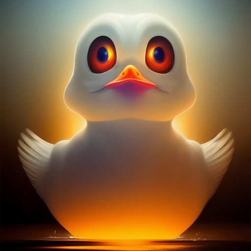 duck #340 | Photo of ghost duck, masterpiece, colorful, painting burst, dramatic lighting, tone mapped, intricate, elegant, highly detailed, digital painting, artstation, concept art, smooth, sharp focus