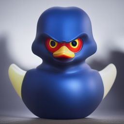 duck #394 | A menacing blend of ninja and rubber duck, large eyes, menacing look, professional majestic oil painting, 3d render, cgi