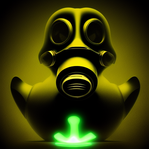 duck #292 | Radioactive duck with gas mask