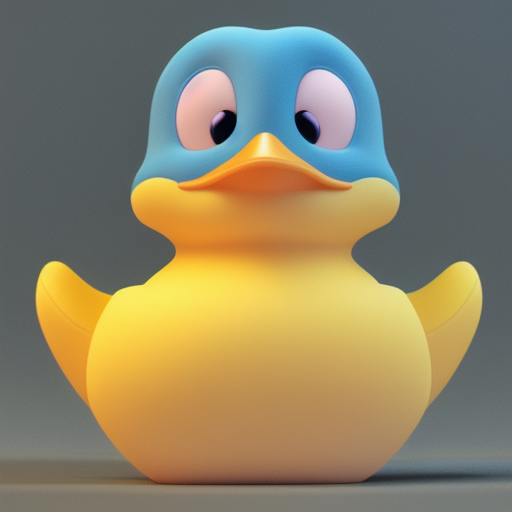 duck #313 | A rubber duck, tiny toy, animated movie character, soft smooth lighting, soft pastel colors, skottie young, 3d blender render, disney animation studios, polycount, modular constructivism