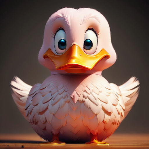 duck #985 | A energetic disgusted pink blend of duck and duck dressed like a slave, from an adventure movie, wooden, Dan Mumford, Alex Toth, 3d fluffy, closeup cute and adorable