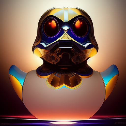 duck #201 | Photo of a blend of droid and rubber ducky, cosmic energy, colorful, painting burst, dramatic lighting, tone mapped, intricate, elegant, highly detailed, digital painting, artstation, concept art