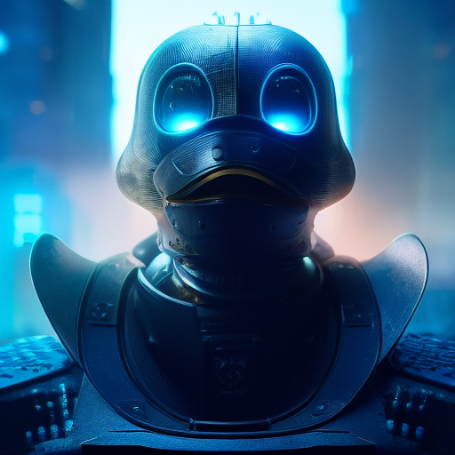 duck #379 | A ferocious warrior, in armor, battle, angry, cyberpunk cyborg, sci - fi, intricate abstract upper body intricate artwork, by tooth wu, wlop, beeple, dan mumford. concept art, octane render