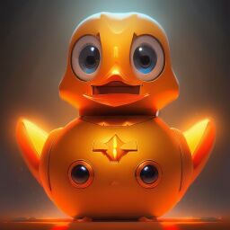 duck #972 | A graceful surprised orange blend of duck and robot dressed like a wizard, from an adventure movie, rough, Marc Simonetti, Alex Toth, 3d fluffy, closeup cute and adorable