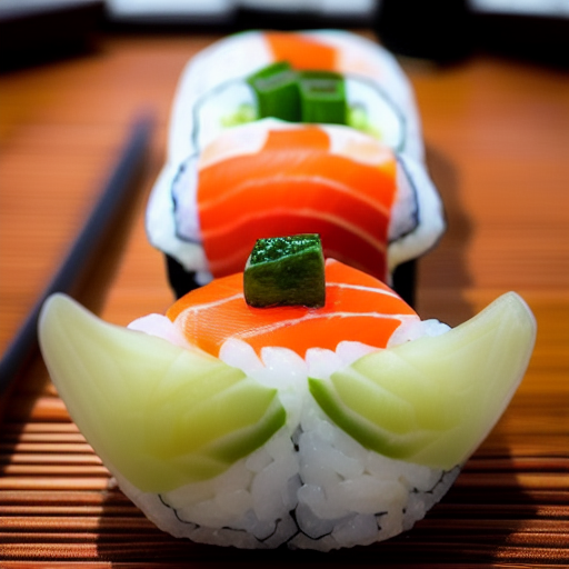 duck #545 | Sushi roll, sushi food photography, top down shot, professional