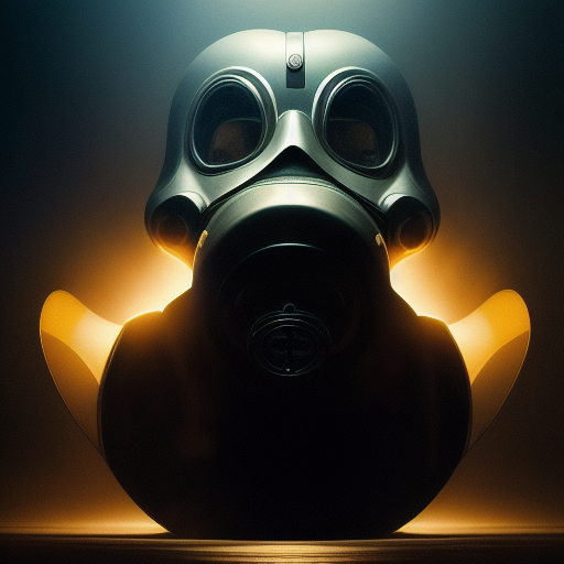 duck #295 | Gas mask duck, professional majestic oil painting by Ed Blinkey,Atey Ghailan,Studio Ghibli,by Jeremy Mann,Greg Manchess,Antonio Moro,trending on ArtStation,trending on CGSociety,volumetric lighting