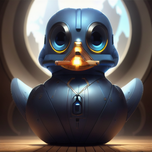 duck #977 | A open disgusted blue blend of duck and droid dressed like a slave, fantasy movie setting, lotr, stone-like, Michael Vincent Manalo, Makoto Shinkai, 3d fluffy, closeup cute and adorable