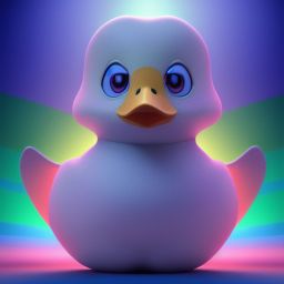 duck #644 | Photo of old anthropomorphic baby duck from a 3d animated movie, blender render, cinematic, pokemon style, big beautiful eyes, fictional character, colorful, color explosion, rainbow