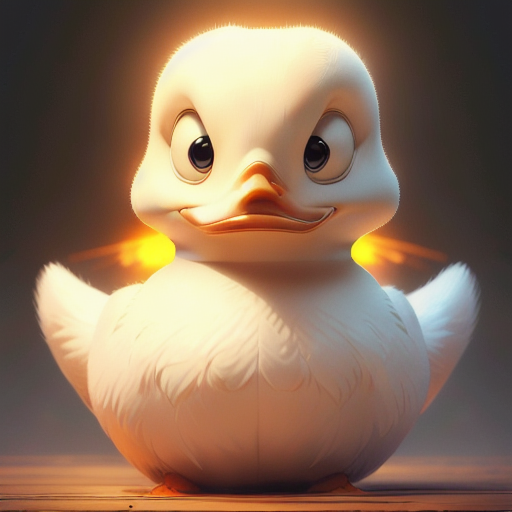 duck #850 | A charming curious white blend of duck and alien dressed like a burglar, horror movie style, wooden, Anato Finnstark, Winsor McCay, 3d fluffy, closeup cute and adorable