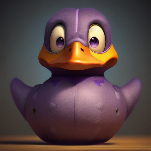 duck #990 | A scary confident purple blend of duck and creature dressed like a pilot, sci-fi, science fiction, cyberpunk, scaled, Bastien Lecouffe Deharme, Jim Davis, 3d fluffy, closeup cute and adorable