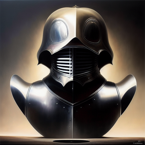 duck #355 | Knight in shiny armor, professional majestic oil painting