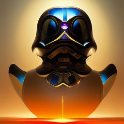 duck #203 | Photo of a blend of droid and rubber ducky, cosmic energy, colorful, painting burst, dramatic lighting, tone mapped, intricate, elegant, highly detailed, digital painting, artstation, concept art